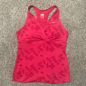 NIKE | Fit DRY Pick Graphic Print T-Back Bra Cup Workout Tank Top Size Medium
